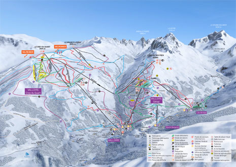Plan du village et  plan des pistes