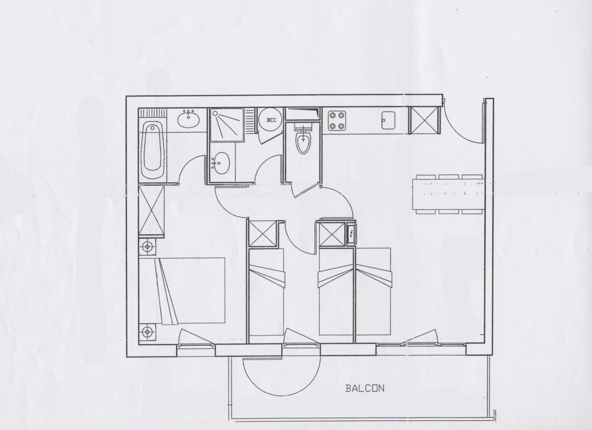 PLAN - APPARTEMENT CHALETS DE LA VALLEE D'OR EDELWEISS 100 - LES CHARBONNIERES VALLOIRE PLAN - APPARTEMENT CHALETS DE LA VALLEE D'OR EDELWEISS 100 - LES CHARBONNIERES VALLOIRE