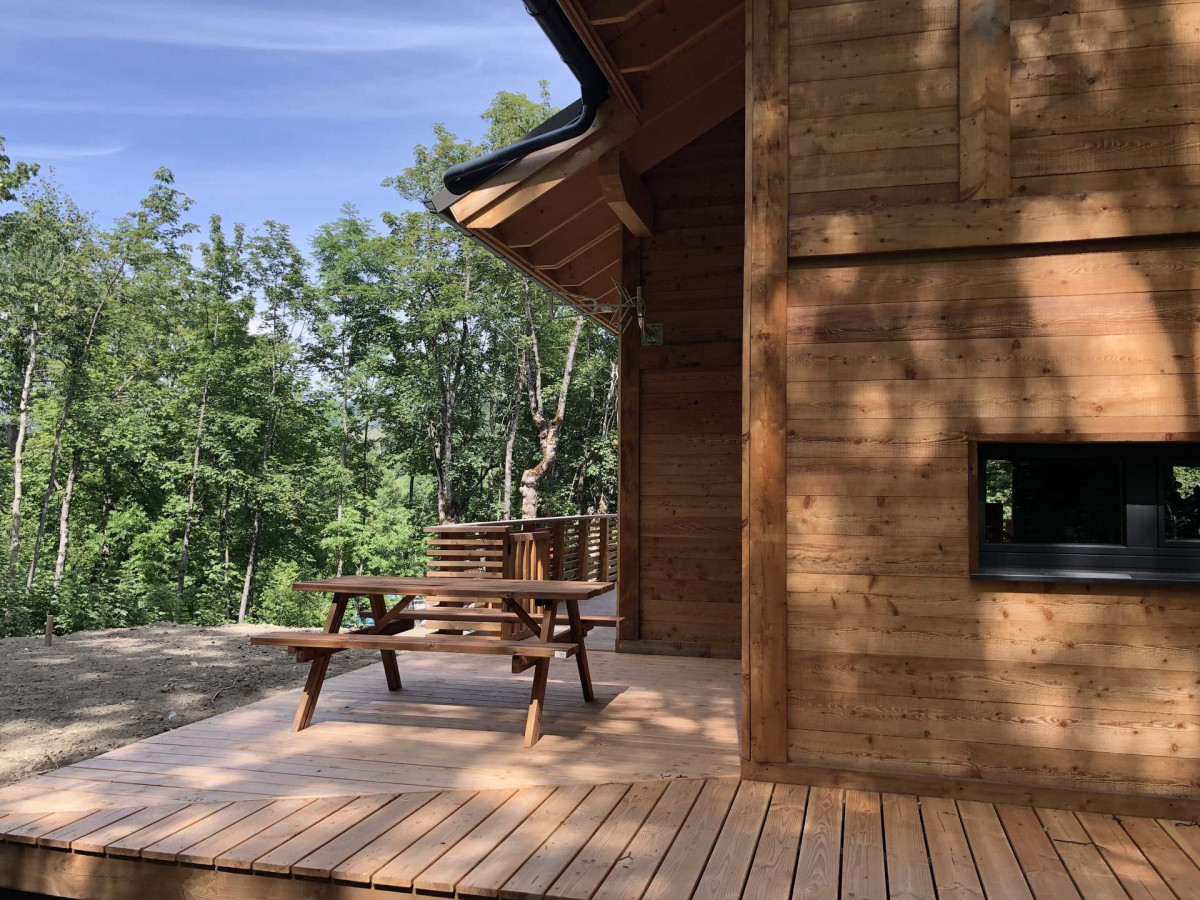 TERRASSE COTE NORD-OUEST - CHALET COSY - VALLOIRE LES VERNEYS TERRASSE COTE NORD-OUEST - CHALET COSY - VALLOIRE LES VERNEYS