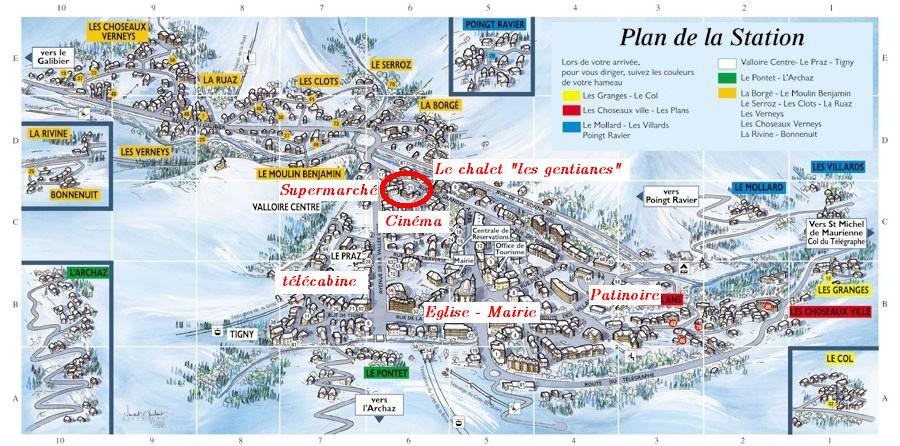 SITUATION - CHALET LES GENTIANES APPARTEMENT 3 - VALLOIRE CENTRE SITUATION - CHALET LES GENTIANES APPARTEMENT 3 - VALLOIRE CENTRE