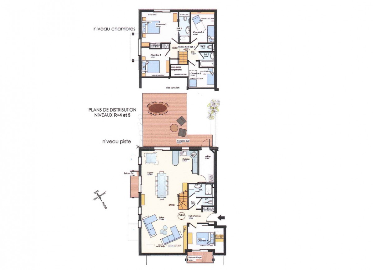 PLAN- APPARTEMENT CHALET DU ROCHER SUITE 15 - VALLOIRE CENTRE 