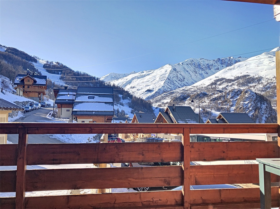 VUE DU BALCON - APPARTEMENT CHALETS DE LA VALLEE D'OR EDELWEISS 107 - LES CHARBONNIERES VALLOIRE