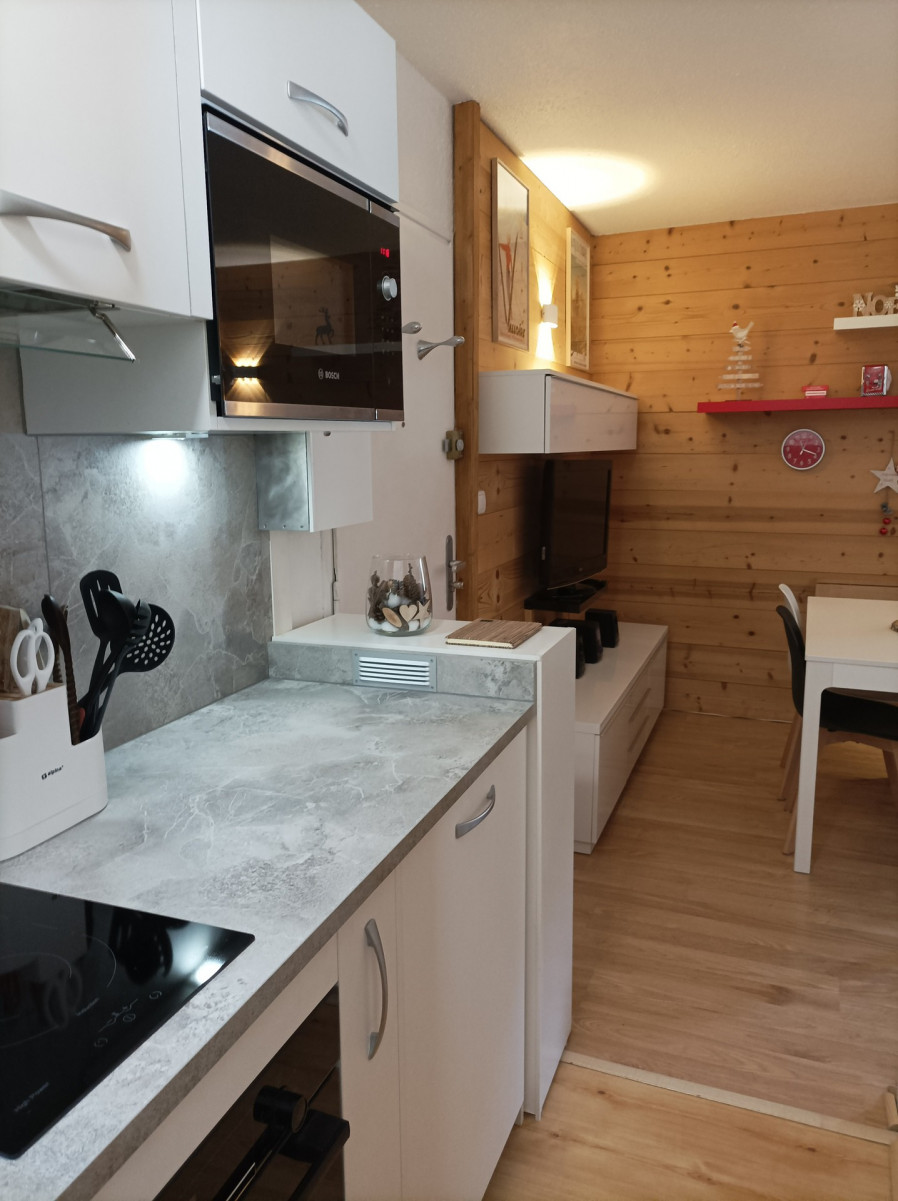 CUISINE - SEJOUR - APPARTEMENT CREY DU QUART N° 88 - VALLOIRE CENTRE