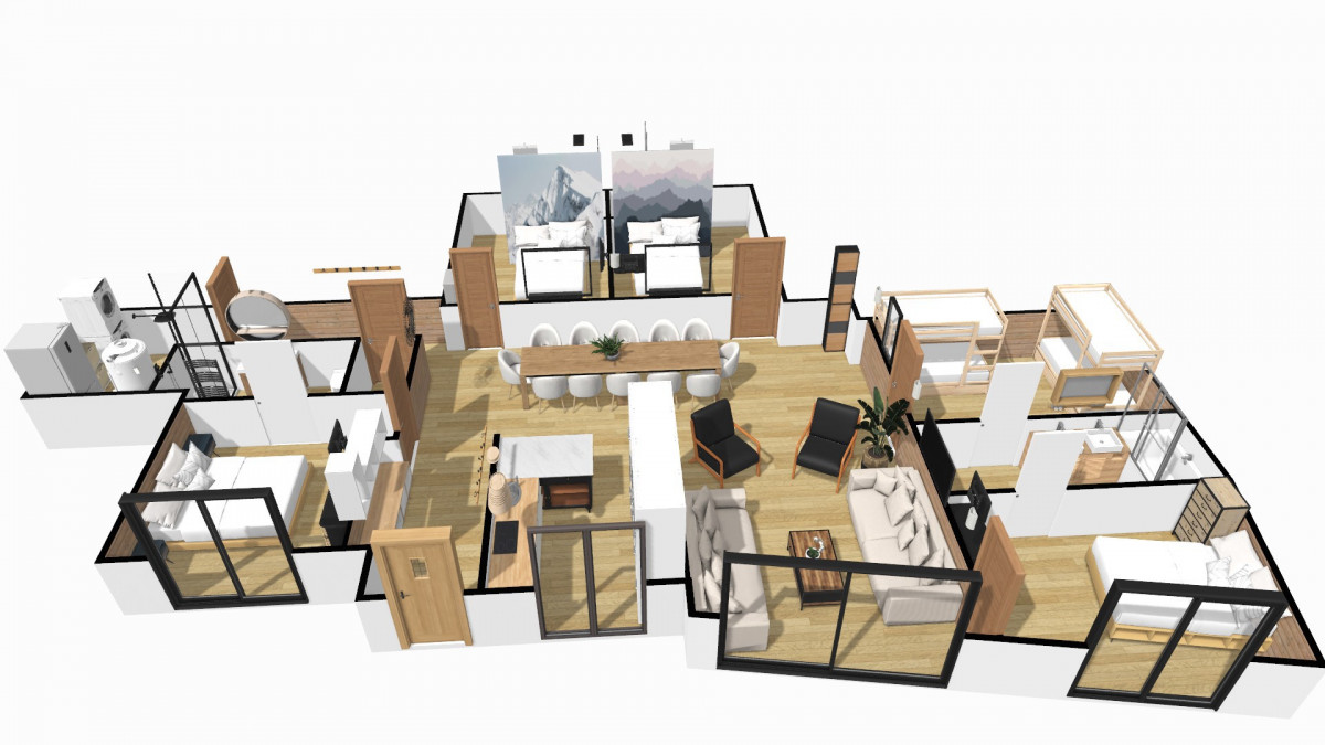 PLAN 3D - CHALET ESKIMO - VALLOIRE RESERVATIONS PLAN 3D - CHALET ESKIMO - VALLOIRE RESERVATIONS