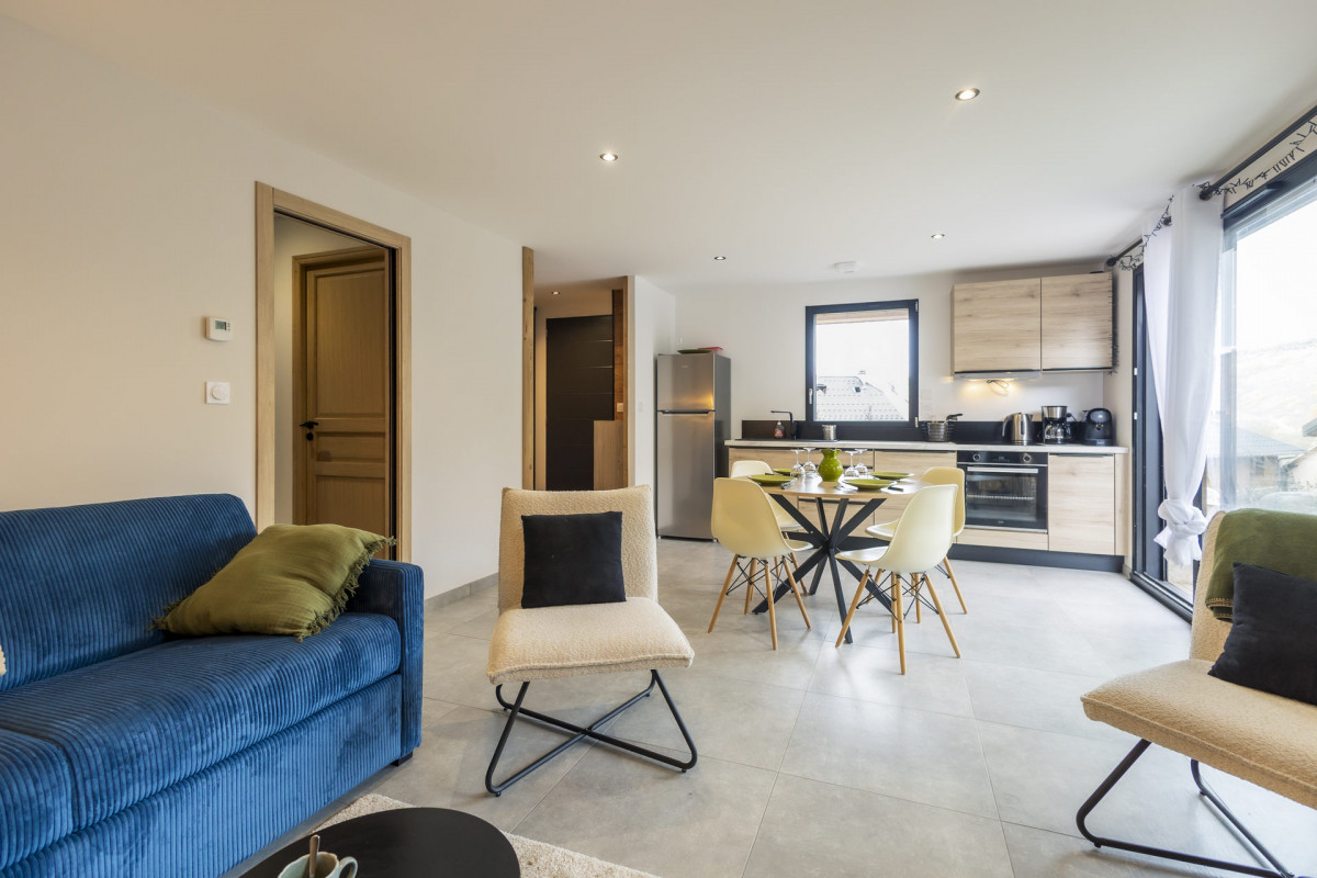 SEJOUR/CUISINE - APPARTEMENT LA CASSES BAS - VALLOIRE LES CASSES