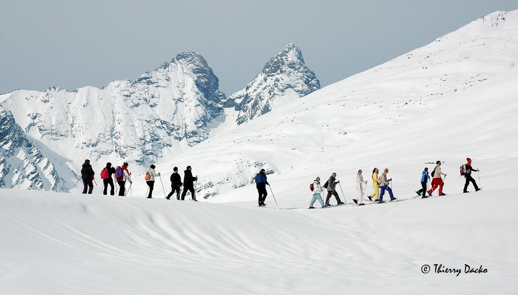 Snowshoeing valloire