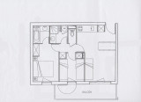 PLAN - APPARTEMENT CHALETS DE LA VALLEE D'OR EDELWEISS 100 - LES CHARBONNIERES VALLOIRE