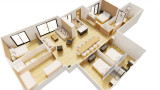 PLAN 3D - CHALET ESKIMO - VALLOIRE RESERVATIONS