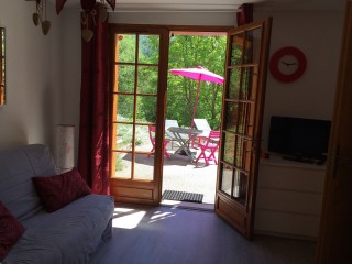 SALON - STUDIO CLOS MARGUERAND CHALET LA POM-POM - LES CLOTS VALLOIRE - VALLOIRE RESERVATIONS