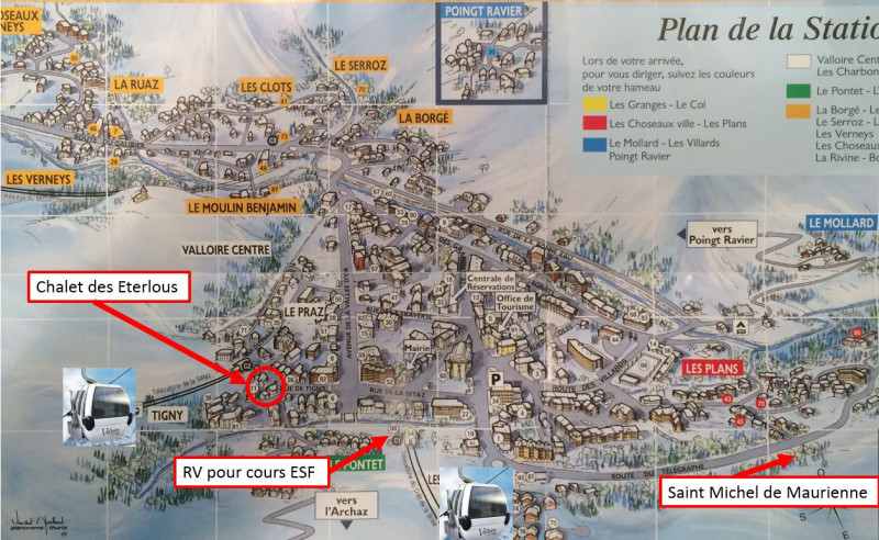 PLAN SITUATION CHALETS LES ETERLOUS - VALLOIRE CENTRE - VALLOIRE RESERVATIONS PLAN SITUATION CHALETS LES ETERLOUS - VALLOIRE CENTRE - VALLOIRE RESERVATIONS