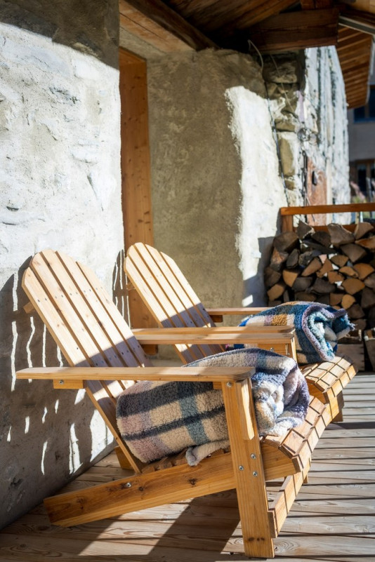 BALCON - CHALET LOUIS ET ROSALIE - BONNENUIT VALLOIRE - VALLOIRE RESERVATIONS - HIVER