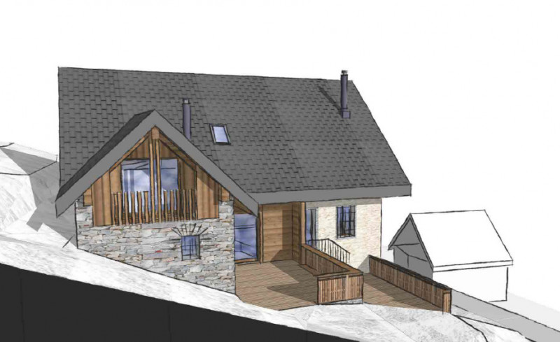 PERSPECTIVE 2 - VUE FACADE SUD - TERRASSES DES CLOTS - VALLOIRE LES CLOTS - VALLOIRE RESERVATIONS