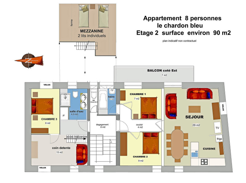 PLAN - APPARTEMENT LE CHARDON BLEU 8 - VALLOIRE CENTRE PLAN - APPARTEMENT LE CHARDON BLEU 8 - VALLOIRE CENTRE