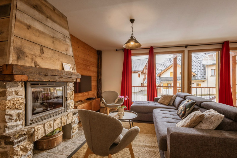 SALON - APPARTEMENT LES FERMES DU PLANET 2 - VALLOIRE LES VERNEYS - VALLOIRE RESERVATIONS