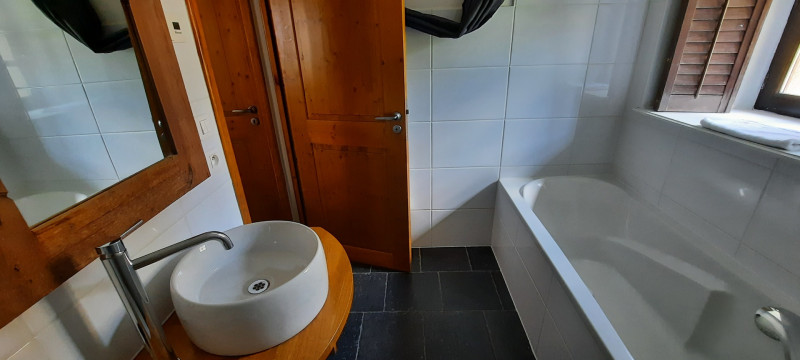 SALLE DE BAINS - APPARTEMENT MONT DES HUILES N° 2 - VALLOIRE LA RIVINE SALLE DE BAINS - APPARTEMENT MONT DES HUILES N° 2 - VALLOIRE LA RIVINE