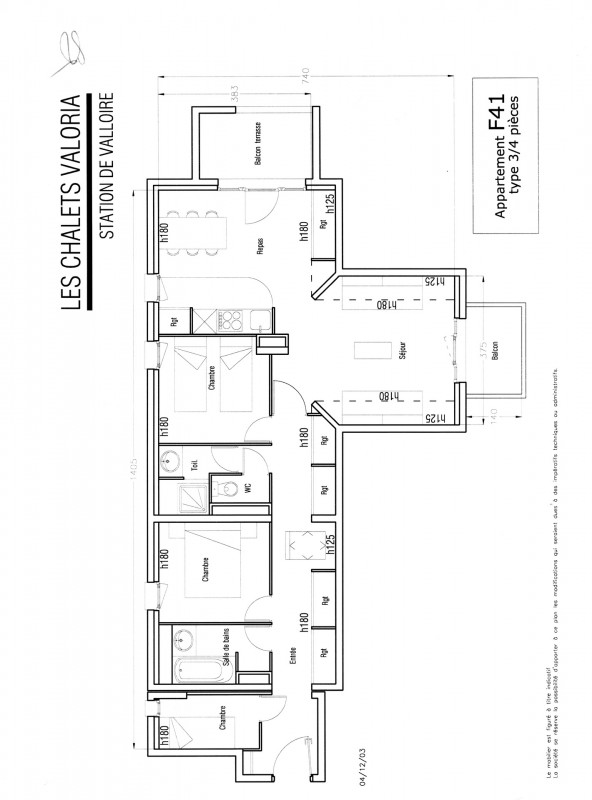 PLAN - APPARTEMENT VALORIA FLYSCH 41 - VALLOIRE CHARBONNIERES PLAN - APPARTEMENT VALORIA FLYSCH 41 - VALLOIRE CHARBONNIERES