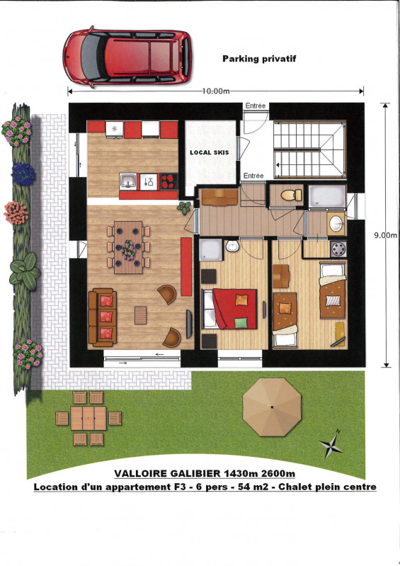 PLAN - CHALET LES GENTIANES APPARTEMENT RDJ - VALLOIRE CENTRE PLAN - CHALET LES GENTIANES APPARTEMENT RDJ - VALLOIRE CENTRE