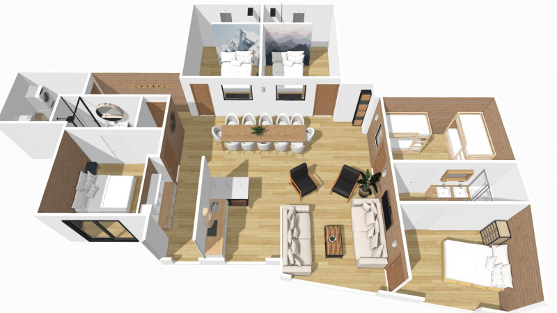 PLAN 3D - CHALET ESKIMO - VALLOIRE RESERVATIONS PLAN 3D - CHALET ESKIMO - VALLOIRE RESERVATIONS