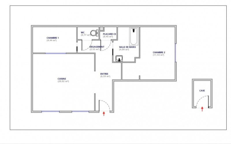 PLANS - APPARTEMENT CHAMPS N°2  - VALLOIRE LA RUAZ
