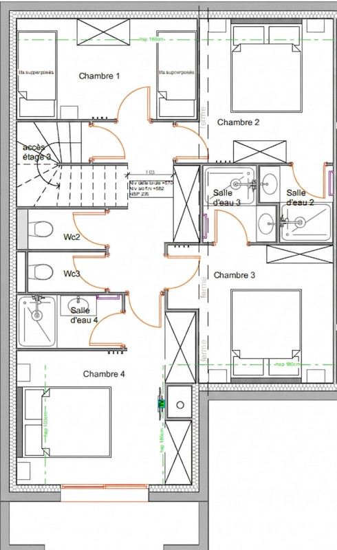 NIVEAU +1 - APPARTEMENT 01 TERRASSES DES CLOTS - LES CLOTS VALLOIRE