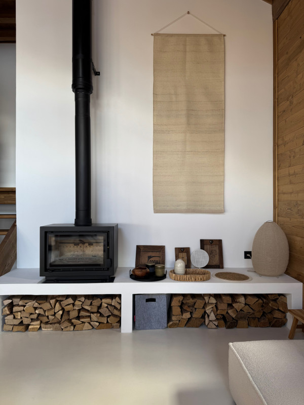 Salon Cheminée - Chalet Alerça - Les Casses Valloire